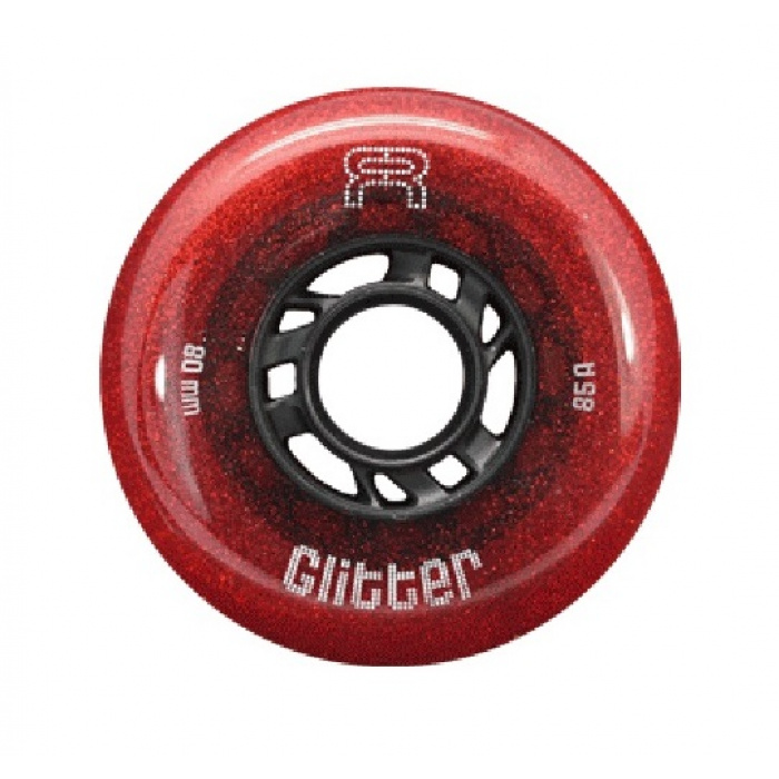 FR - GLITTER WHEELS 80mm - RED (4 UNITS) 85A