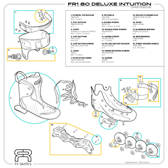 FR Skates FR1 80 Deluxe Intuition White - 1 