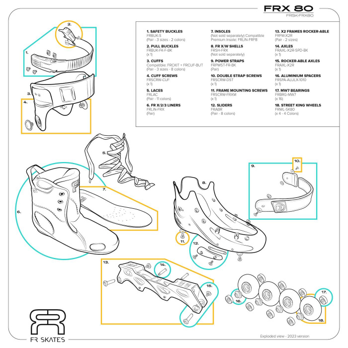 FR SKATES FRX 80 White - 4 