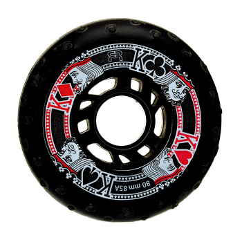 FR - STREET KINGS WHEELS - SPARKLING - BLACK 80mm (4 UNITS) 85A