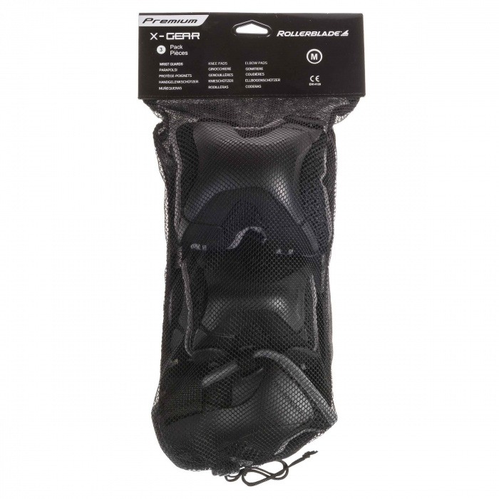 ROLLERBLADE X-GEAR 3PACK BLACK - 3 