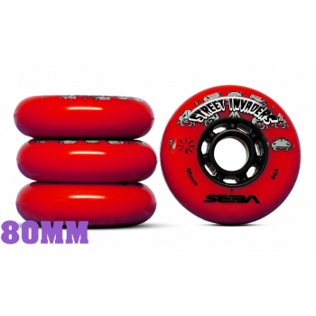 SEBA STREET INVADER WHEEL RED 80mm (x4)