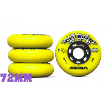 SEBA STREET INVADER WHEEL YELLOW 72mm (x4)