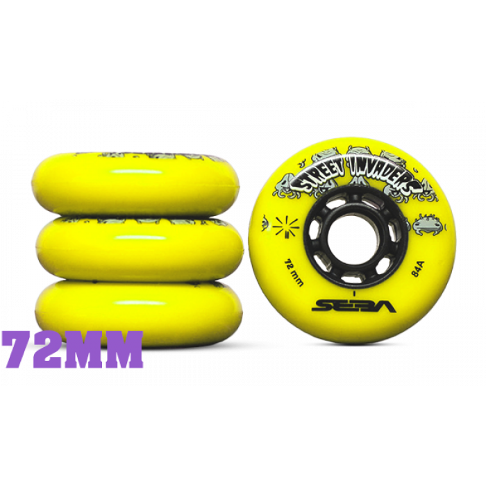 SEBA STREET INVADER WHEEL YELLOW 72mm (x4)