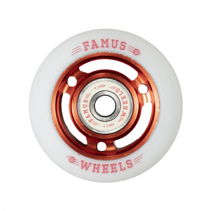 FAMUS Wheels + ABEC 9 - RED (1 UNIT)